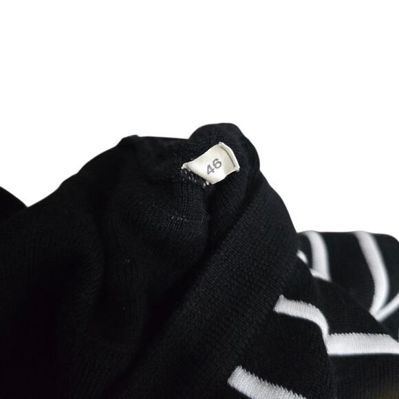 Vintage Valentino Striped Cardigan Gold Logo Buttons Wool Blend Size 46 Large - Picture 5 of 8